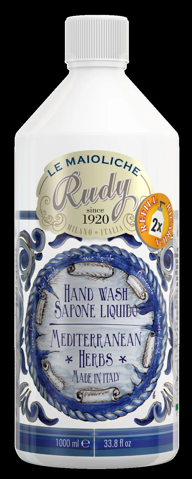 Rudy Midterraenan Herbs Le Maioliche Hand Wash Refill 1000 ml