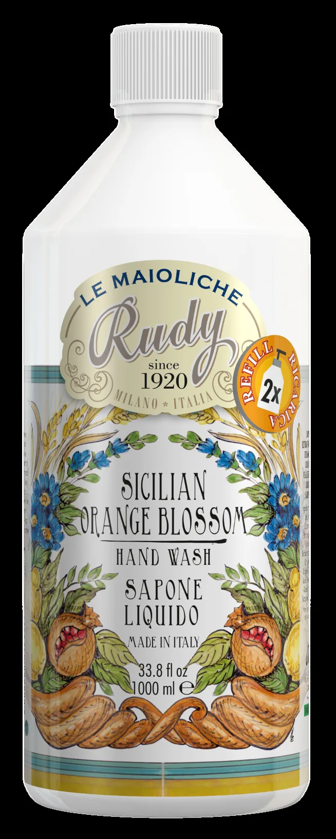 Rudy Sicilian Orange Blossom Le Maioliche Hand Wash Refill 1000 ml