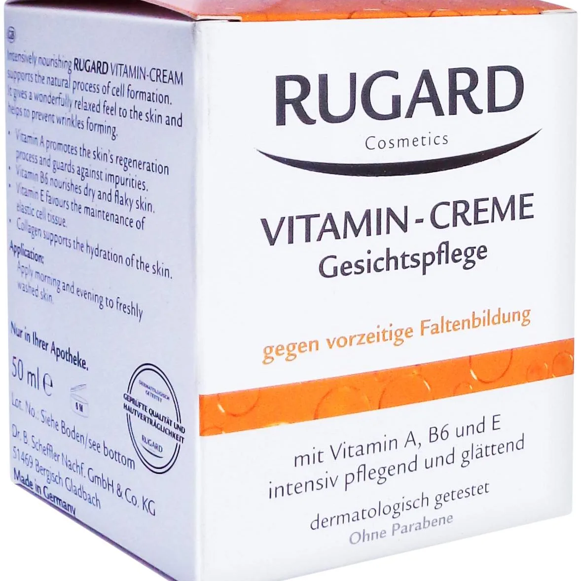 Rugard Vitamin Creme Gesichtspflege 50 ml - Zur Hautpflege