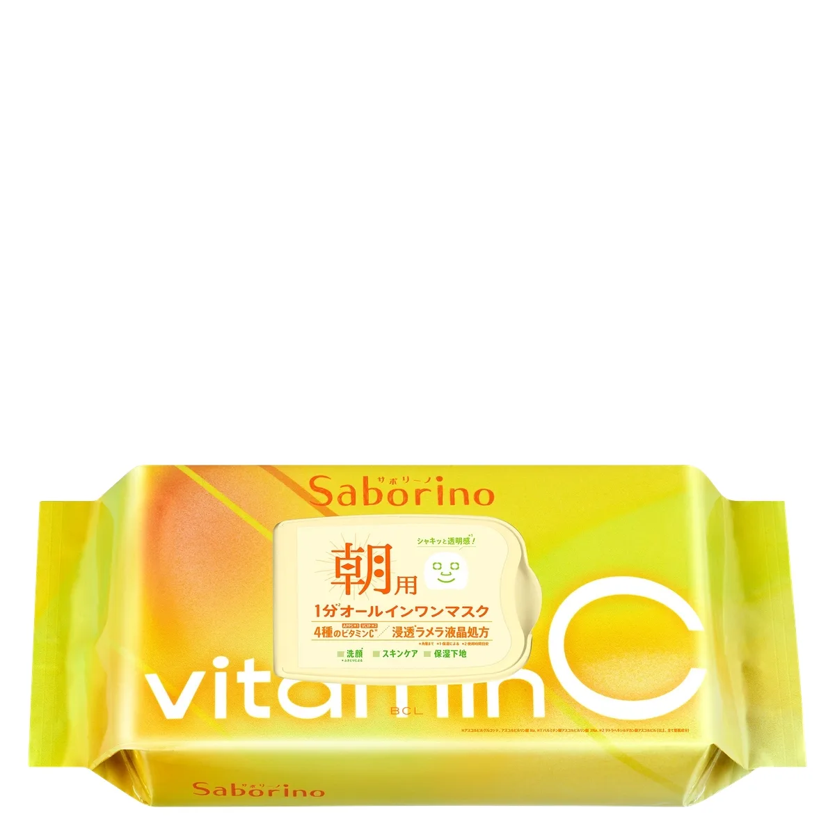 Saborino Morning Facial Sheet Mask Vitamin C 30pcs