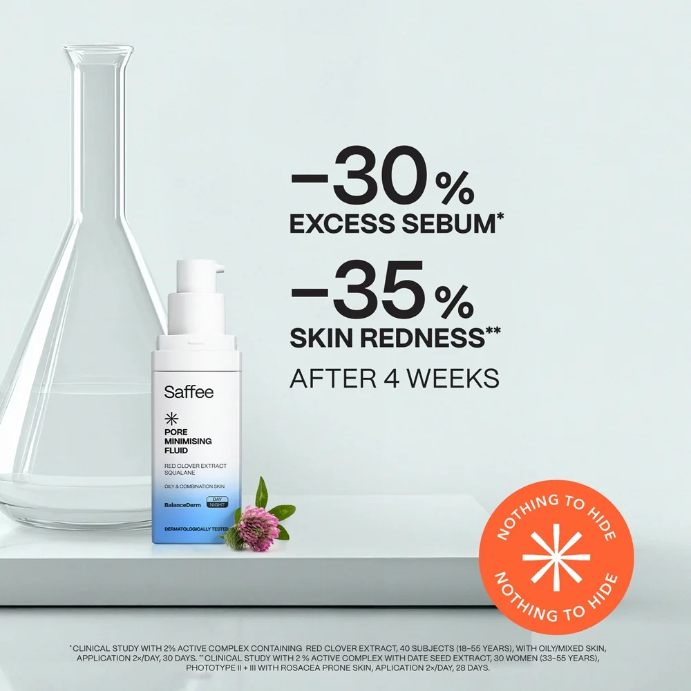 Saffee BalanceDerm Pore Minimising Fluid Væske til at minimere udvidede porer til fedtet og kombineret hud 30 ml