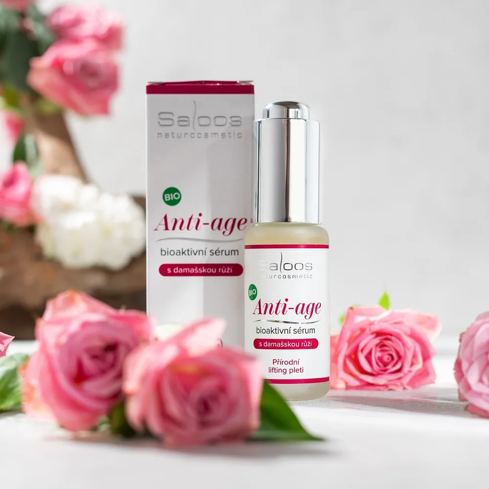 Saloos Anti-Age Løftende og opstrammende serum til ungdommeligt look Damask Rose 20 ml