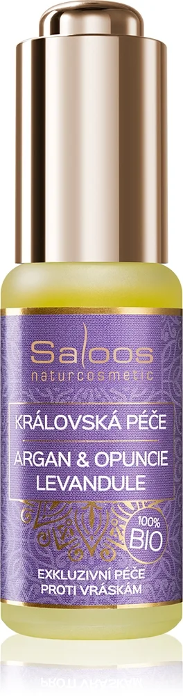 Saloos Bio King's Care Argan & Opuntia & Lavender Økologisk arganolie Med lavendelduft 20 ml