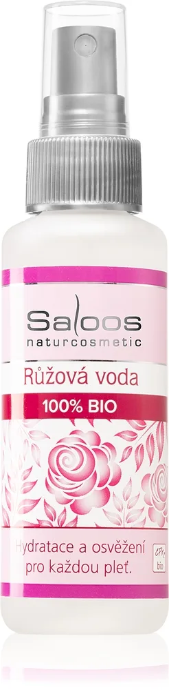 Saloos Floral Water Rose 100% Bio kukkainen kirkastava ja elvyttävä kasvovesi 50 ml