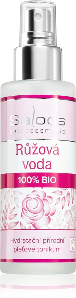 Saloos Floral Water Rose 100% Bio kukkainen kirkastava ja elvyttävä kasvovesi 100 ml