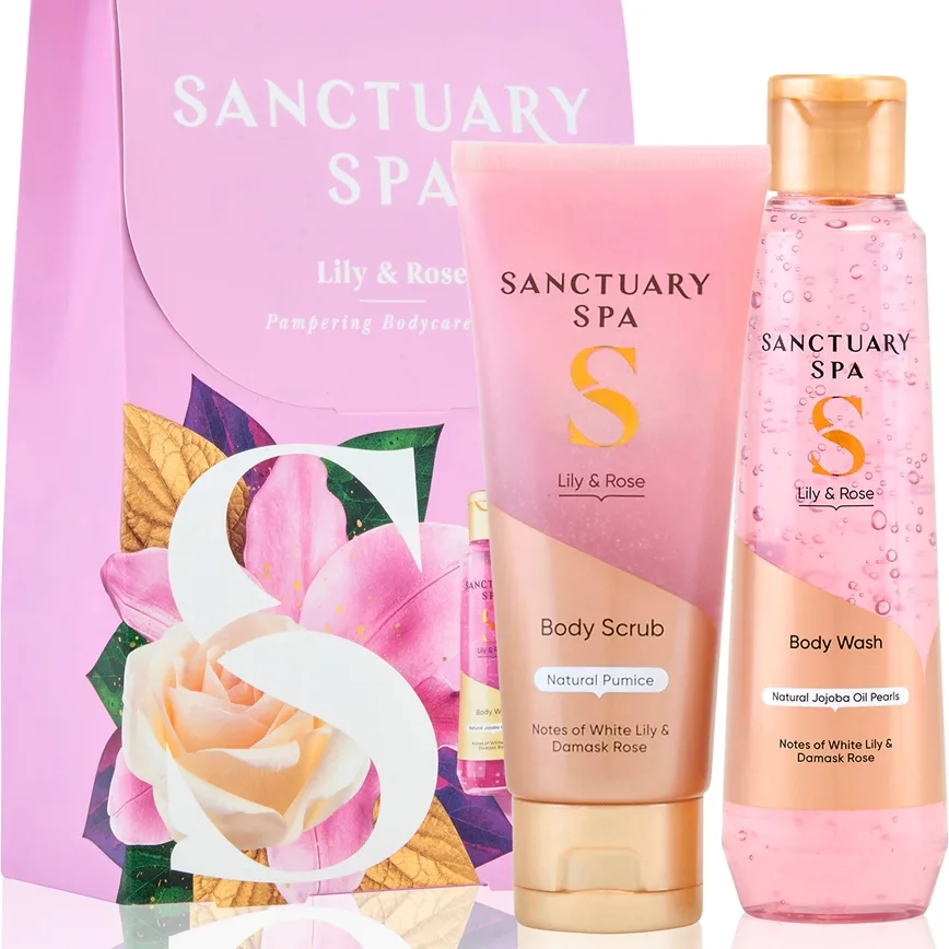 Sanctuary Spa Lily & Rose Pampering Bodycare Presentförpackning för kropp