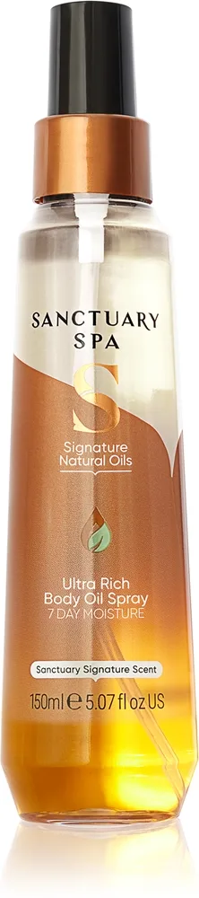 Sanctuary Spa Signature Natural Oils kosteuttava vartaloöljy suihkeena 150 ml