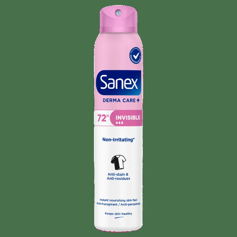 Sanex Derma Care+ Invisible 72H Deodorant (200 ml)