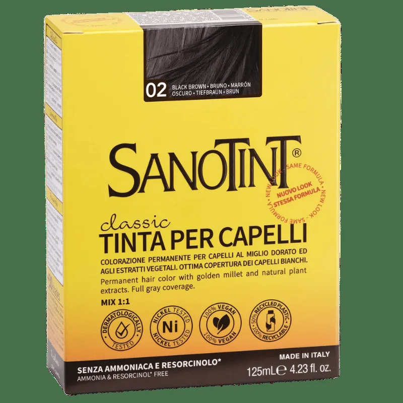 Sanotint 02 Hårfarve Sort Brun (1 stk)