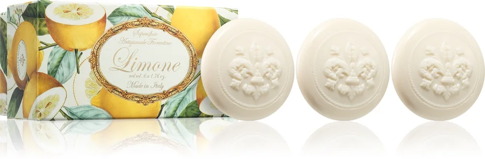 Saponificio Artigianale Fiorentino Lemon Set en uppsättning fasta tvålar 6x50 g