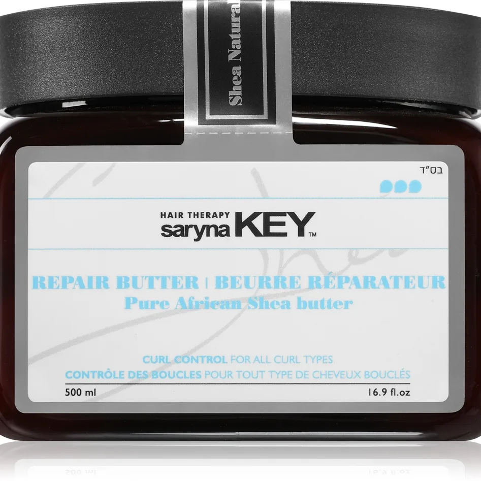 Saryna Key Ren afrikansk sheasmørkontroll maschera for krøllete hår med sheasmør 500 ml