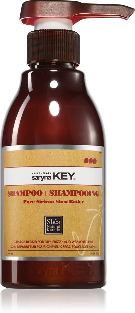 Saryna Key Pure African Shea Butter Damage Repair shampoo kuiville hiuksille sisältää sheavoita 300 ml