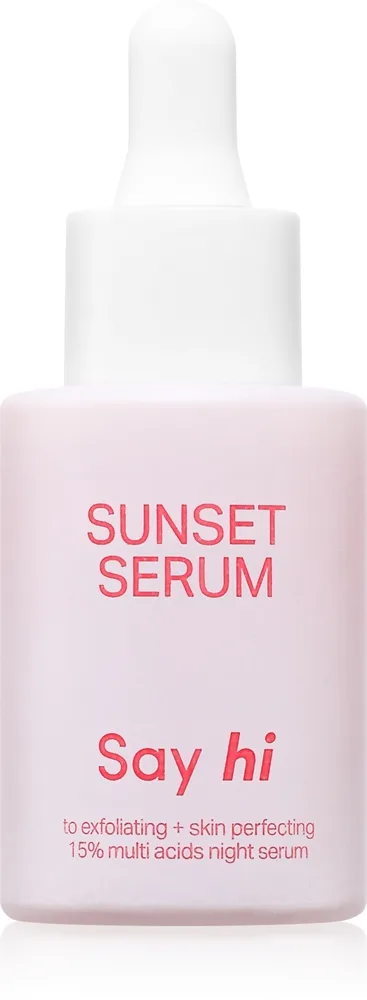 Say Hi Sunset eksfolierende serum med AHA-syrer med revitaliserende effekt 30 ml