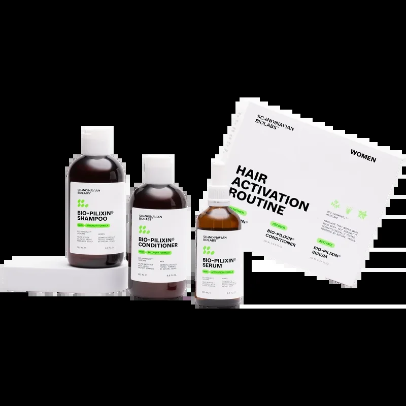 Scandinavian Biolabs Hair Routine Women (shampoo, conditioner, serum)