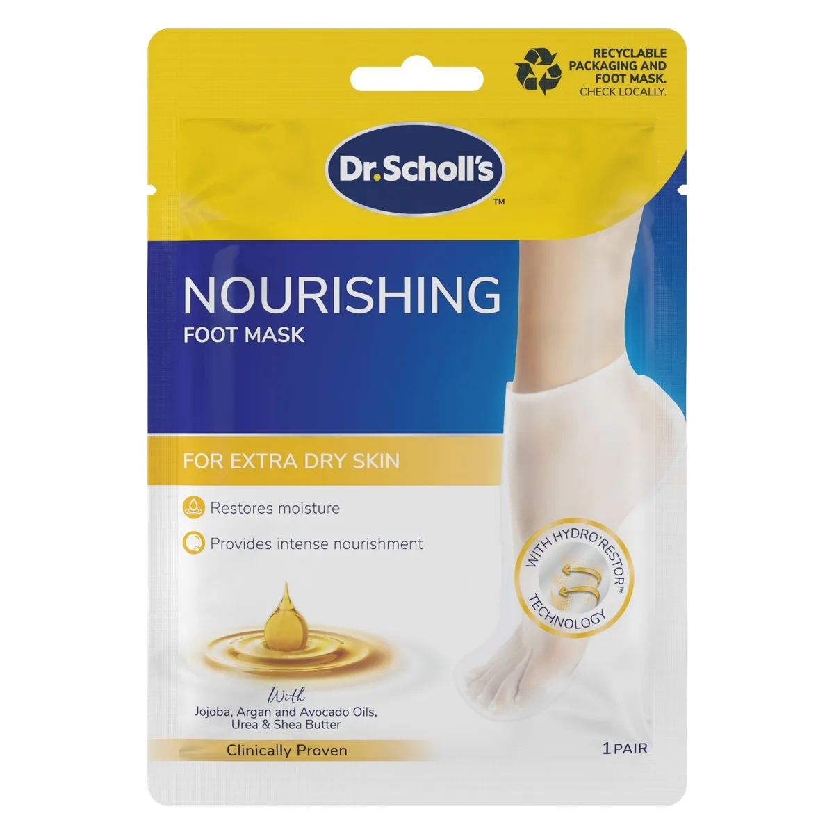 Dr. Scholl’s Scholl Pedimask Triple Oil - Nude - 1 PAIR