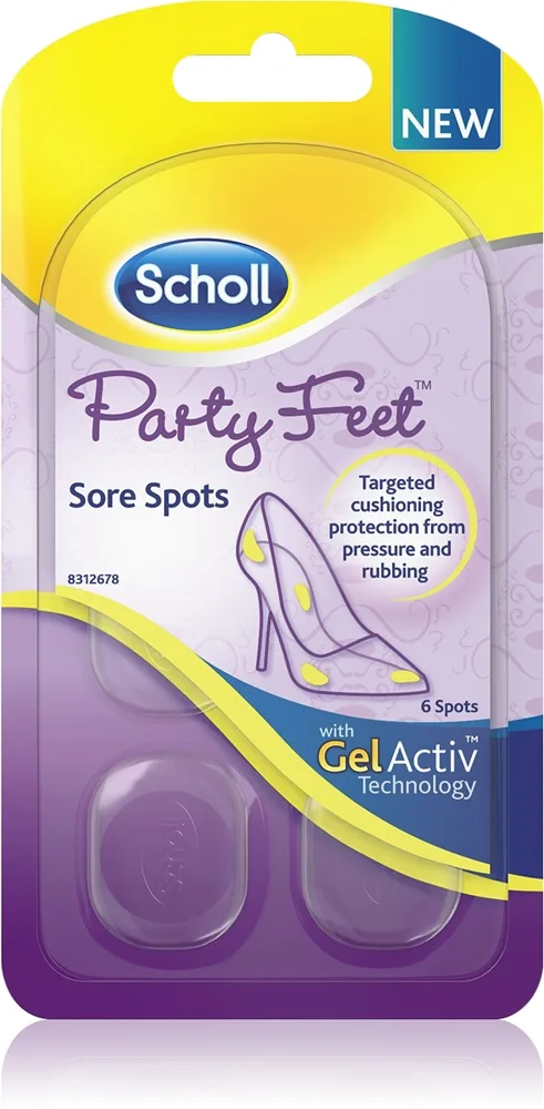 Scholl GelActiv Party Feet Gelpad für die empfindlichen Stellen der Füße 6 St.