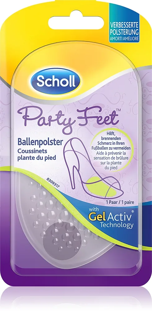 Scholl GelActiv Party Feet Hydrogel-Einlagen für Füße und Schuhe 1 Paar