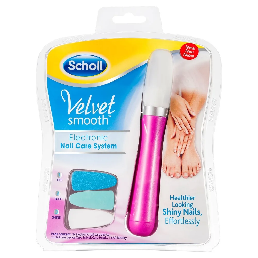 Scholl Velvet Smooth - Electronic Nail Care System - Pink