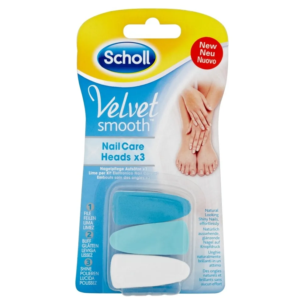 Scholl Velvet Smooth Nail Care Heads Refill x3