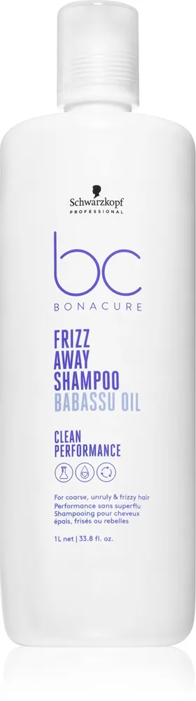 Schwarzkopf Professional BC Bonacure Frizz Away Shampoo Shampoo Til uregerligt og kruset hår 1000 ml
