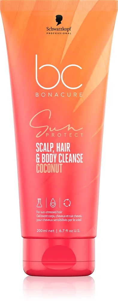 Schwarzkopf Professional BC Bonacure Sun Protect Scalp, Hair & Body Cleanse Brusegel 2-i-1 200 ml