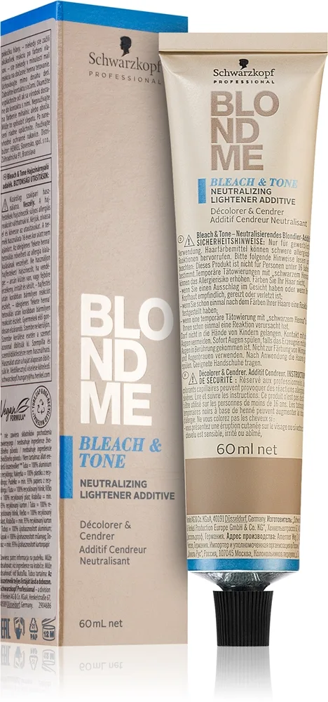 Schwarzkopf Professional Blondme Bleach & Tone Uppljusande och tonande tillsats Skugga Ash 60 ml