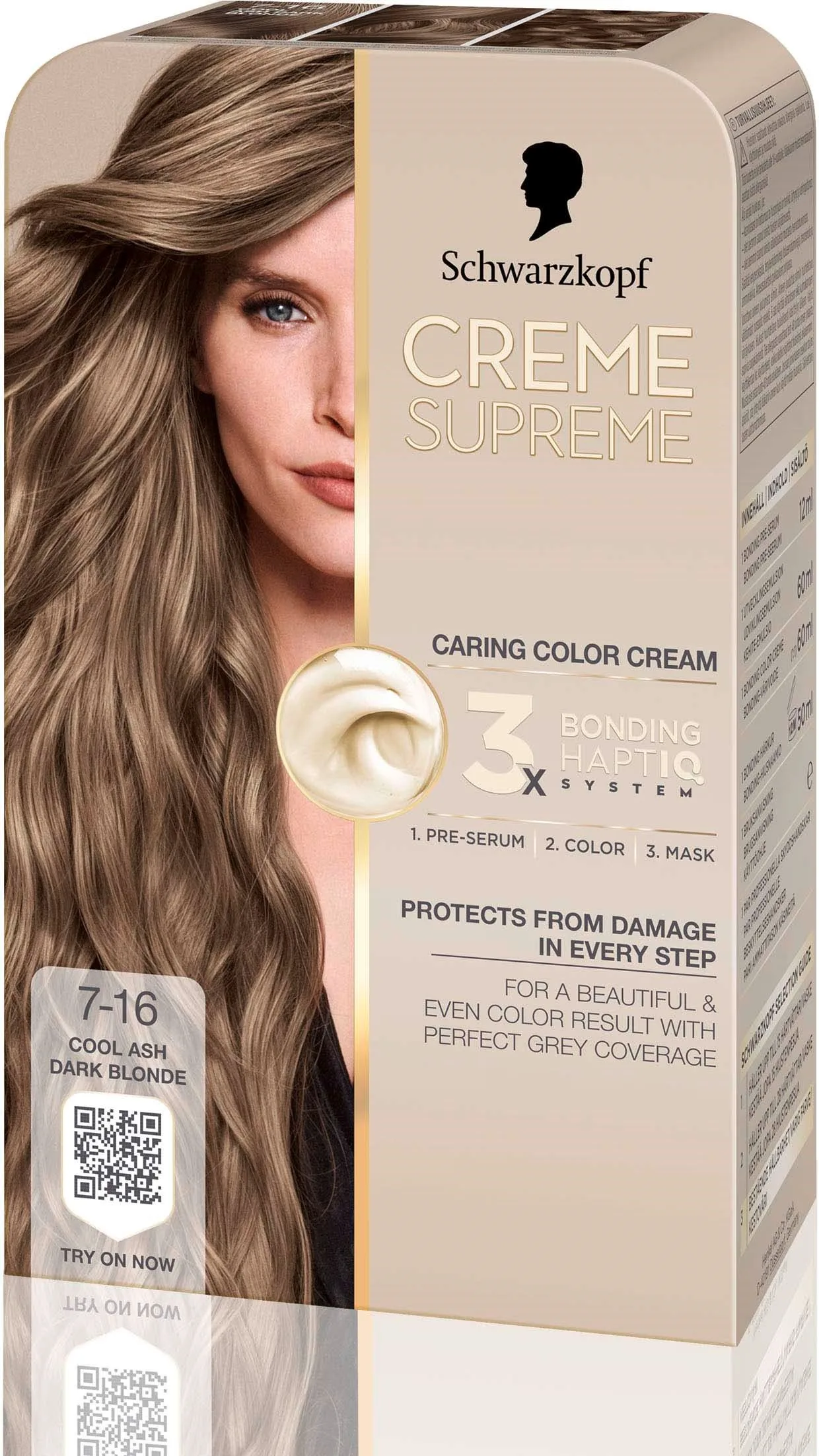 Schwarzkopf Creme Supreme 7-16 Cool Ash Dark Blonde