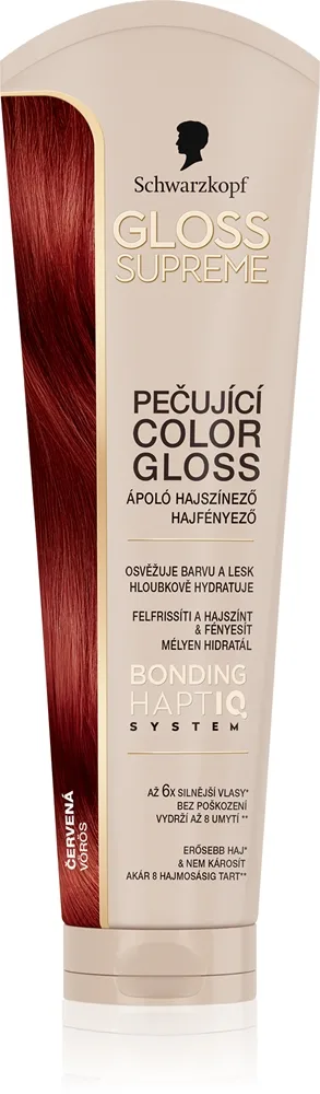 Schwarzkopf Creme Supreme Gloss färginpackning Tillför fukt och glans Skugga Intense Red 145 ml