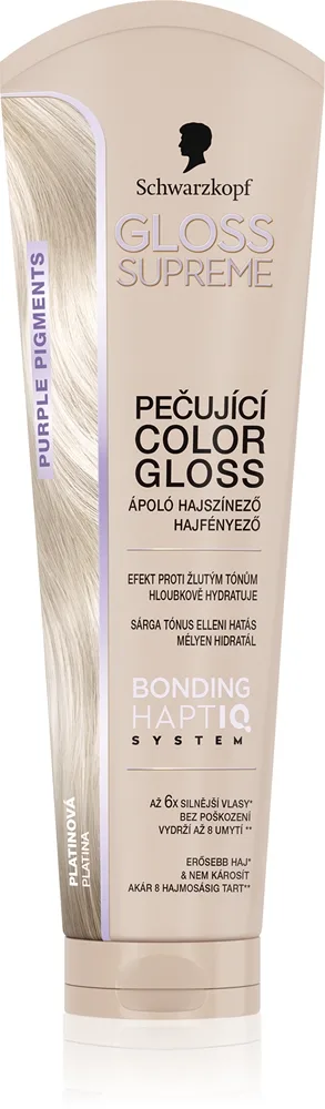 Schwarzkopf Creme Supreme Gloss färginpackning Tillför fukt och glans Skugga Platinum 145 ml
