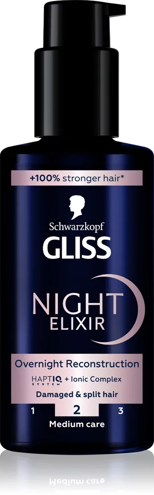 Schwarzkopf Gliss Night Elixir Leave-in eliksir til ødelagte hårspidser 100 ml