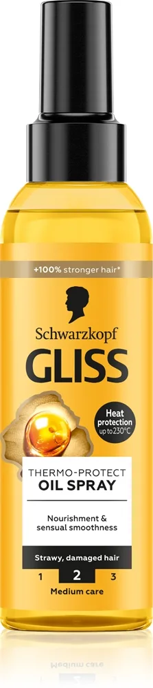 Schwarzkopf Gliss Oil Nutritive Beskyttende olie Hårstyling med varmebeskyttelse 150 ml