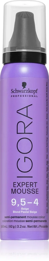 Schwarzkopf Professional IGORA Expert Mousse Stylande färgmouse för hår Skugga 9,5-1 Pearl 100 ml