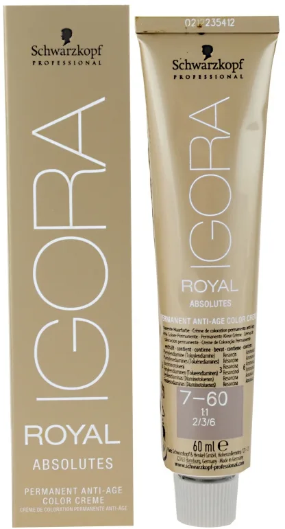 Schwarzkopf Professional IGORA Royal Absolutes hiusväri sävy 6-60 Dark Blonde Chocolate Natural 60 ml