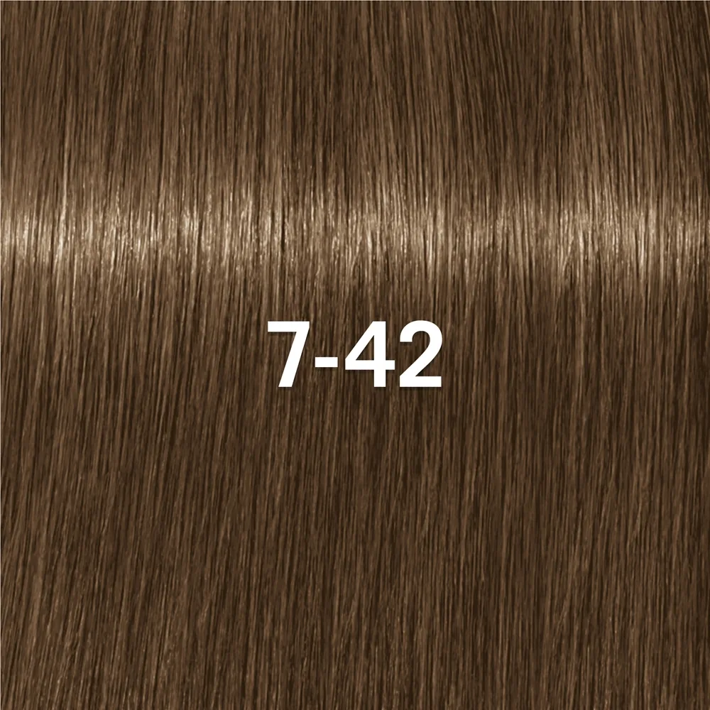 Schwarzkopf Professional IGORA Vibrance hiusten puolikestoväri sävy 7-42 Medium Brown Beige Ash 60 ml