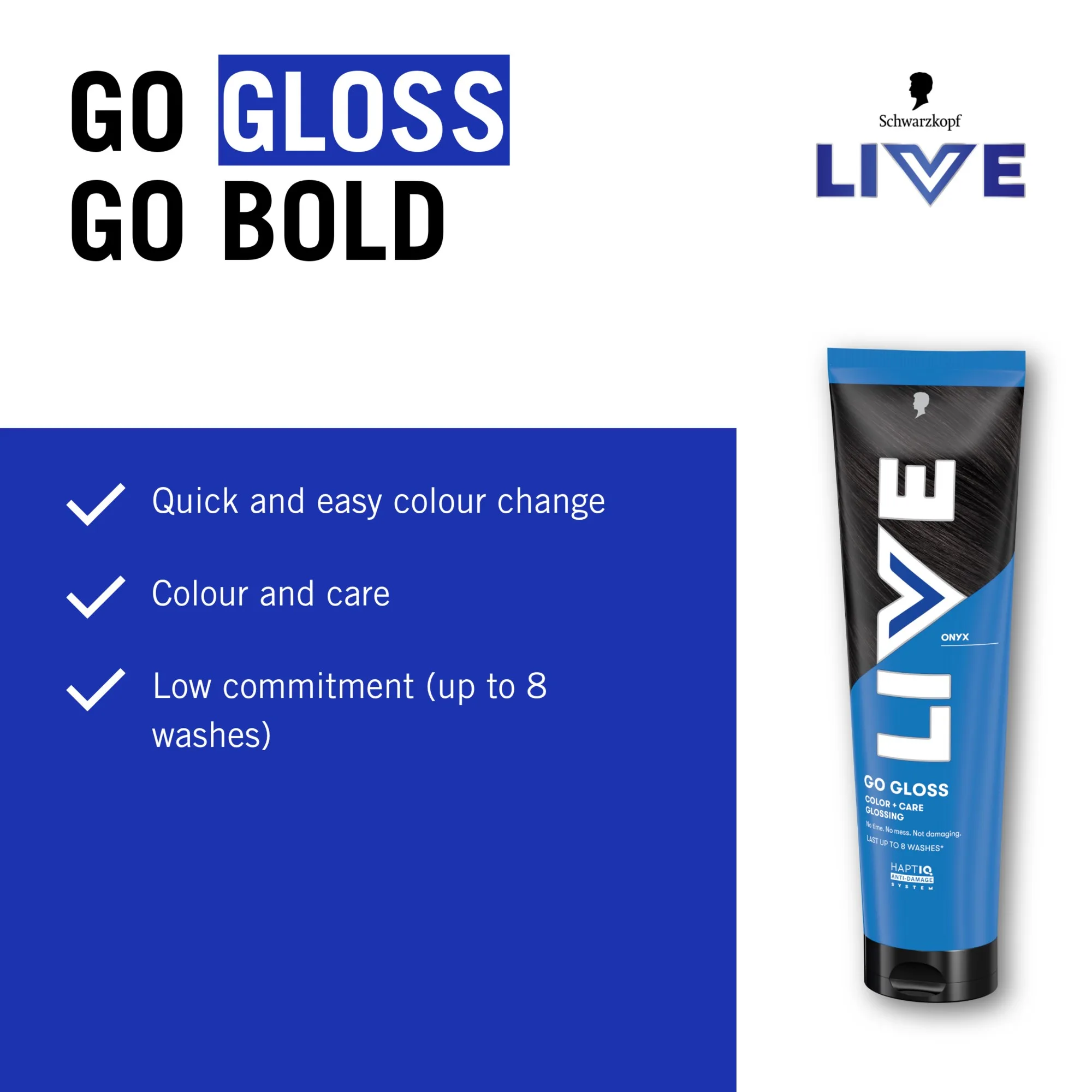 Schwarzkopf LIVE Go Gloss 150 ml Onyx