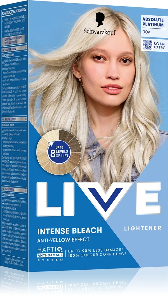 Schwarzkopf LIVE Intense Bleach värinpoistoaine hiuksiin 00A Absolute Platinum 1 kpl