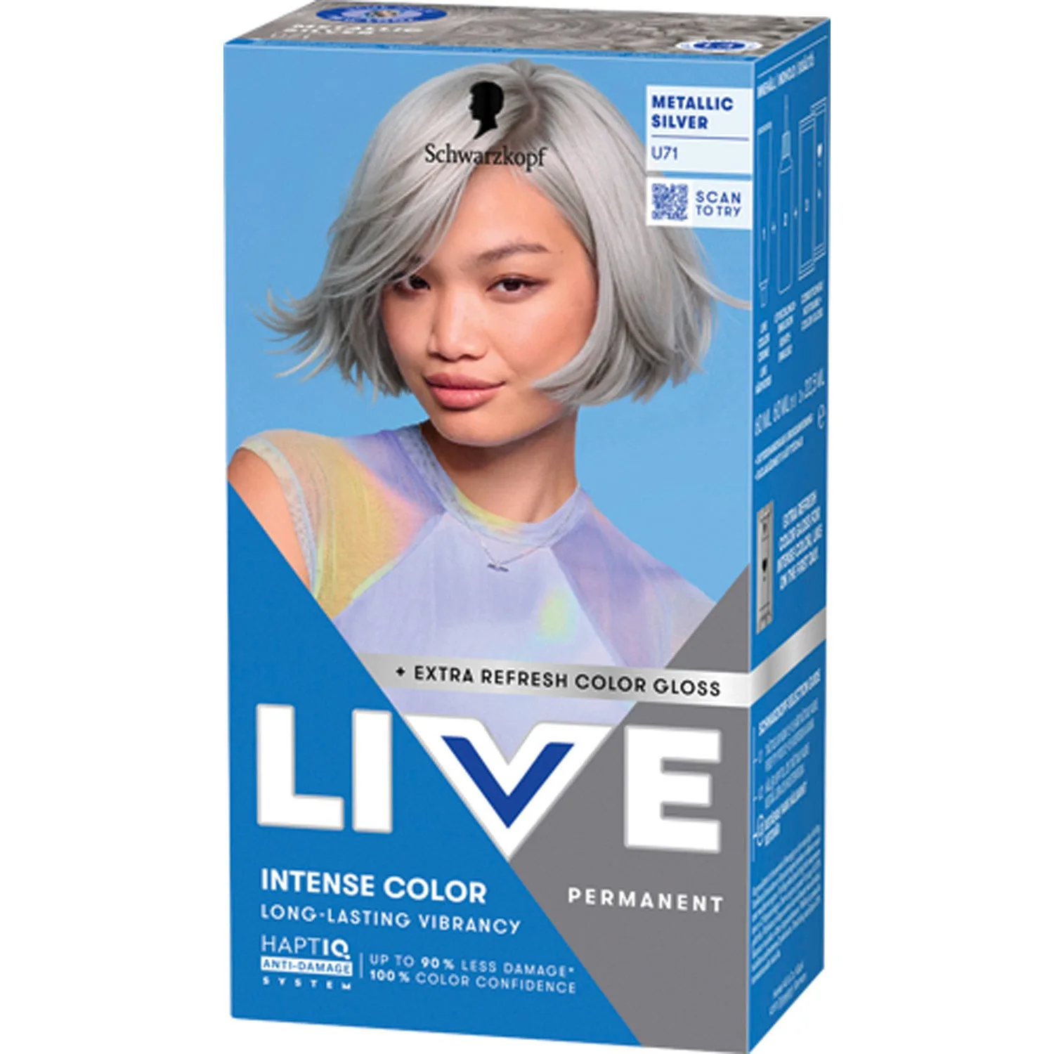 Schwarzkopf Live Intense Color U71 Silver Chrome - 142 ml