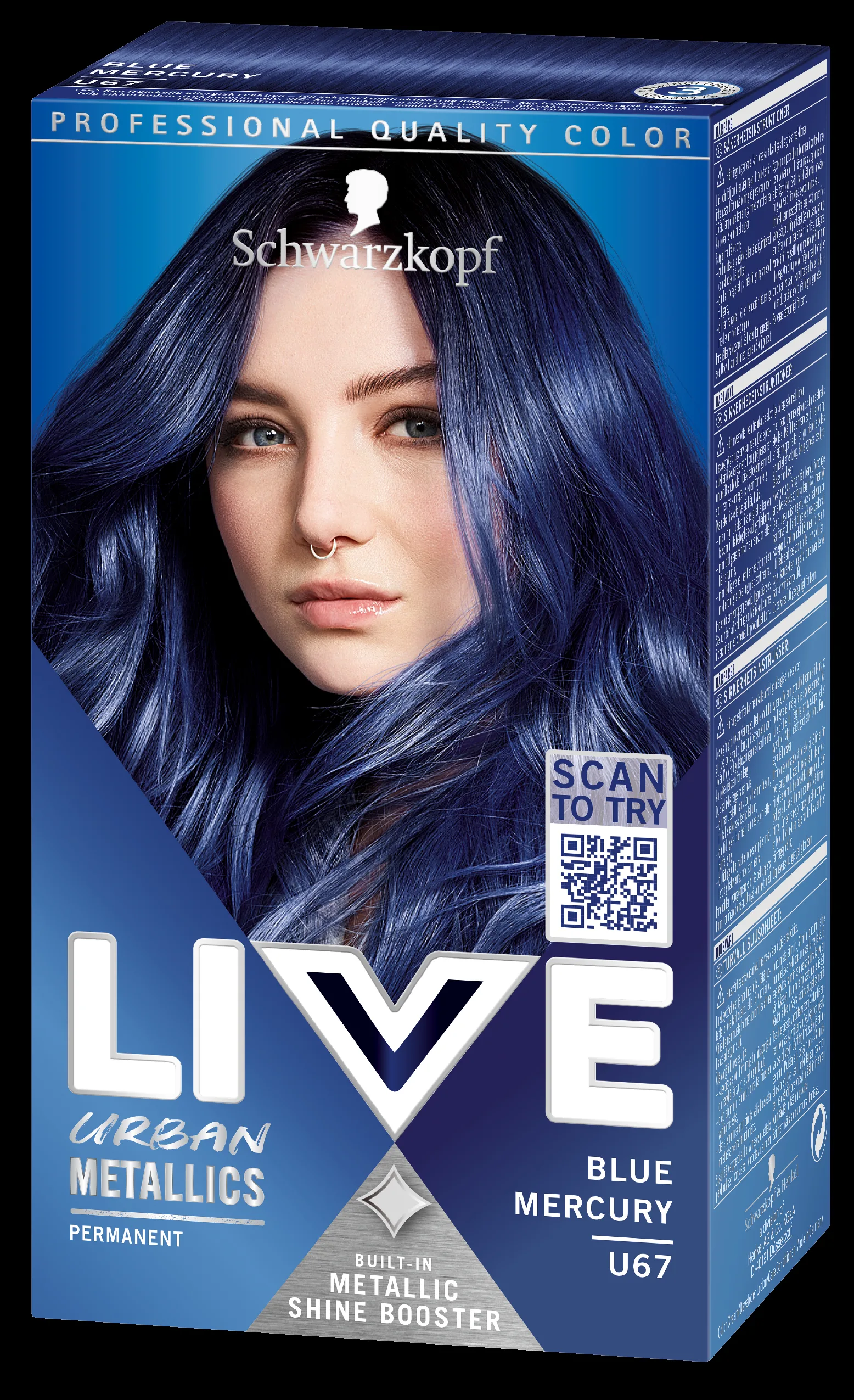 Schwarzkopf Live Intense Color U67 Blue Mercury - 142 ml