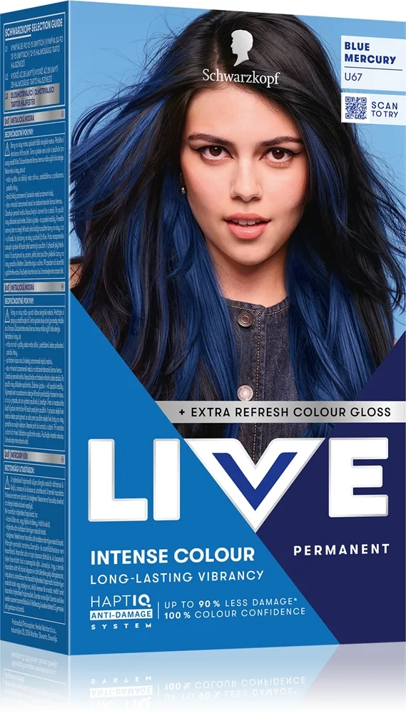 Schwarzkopf LIVE Intense Colour kestohiusväri sävy U67 Blue Mercury 1 kpl