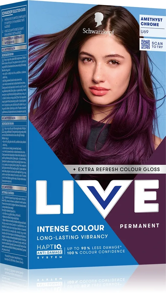 Schwarzkopf LIVE Intense Colour kestohiusväri sävy U69 Amethyst Chrome 1 kpl