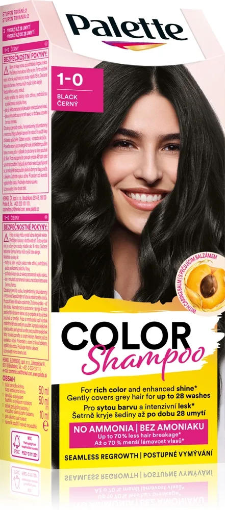 Schwarzkopf Palette Color Shampoo sävyttävä shampoo sävy 1-0 (113) Black 50 ml