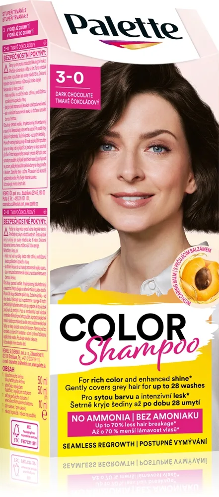 Schwarzkopf Palette Color Shampoo sävyttävä shampoo sävy 3-0 Dark Chocolate 50 ml