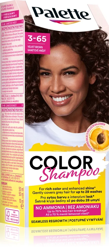 Schwarzkopf Palette Color Shampoo sävyttävä shampoo sävy 3-65 Velvet Brown 50 ml