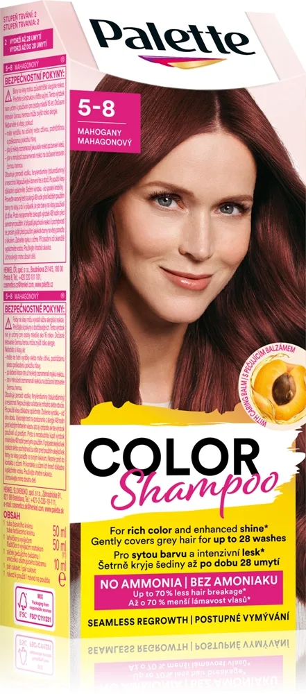 Schwarzkopf Palette Color Shampoo sävyttävä shampoo sävy 5-8 Mahogany 50 ml