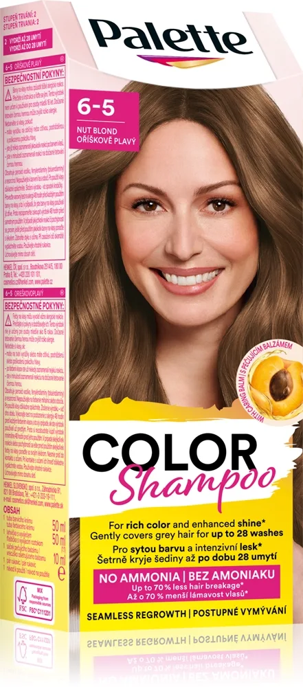 Schwarzkopf Palette Color Shampoo sävyttävä shampoo sävy 6-5 Nut Blond 50 ml
