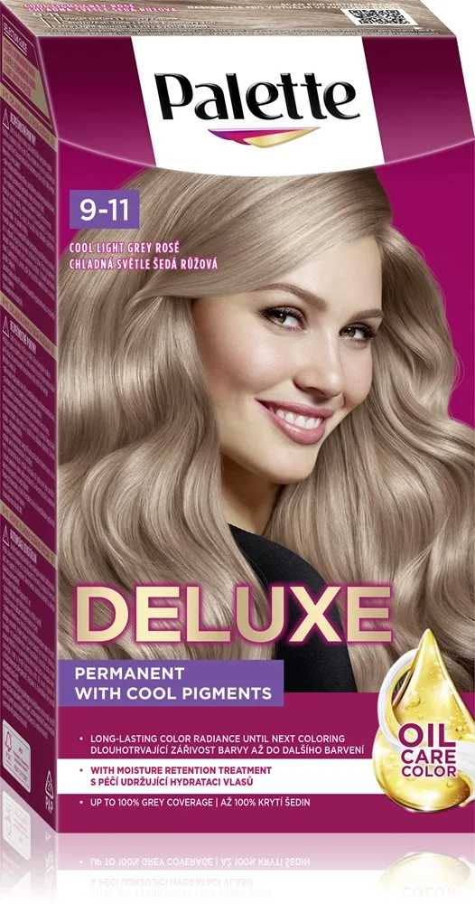 Schwarzkopf Palette Deluxe kestohiusväri sävy 9-11 Cool Light Grey Rose 1 kpl