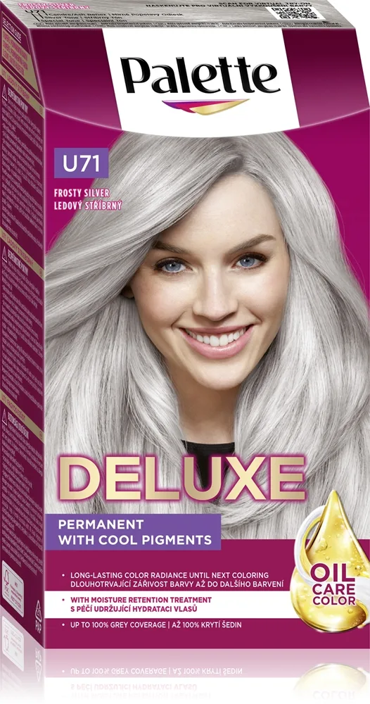 Schwarzkopf Palette Deluxe kestohiusväri sävy U71 Frosty Silver 1 kpl