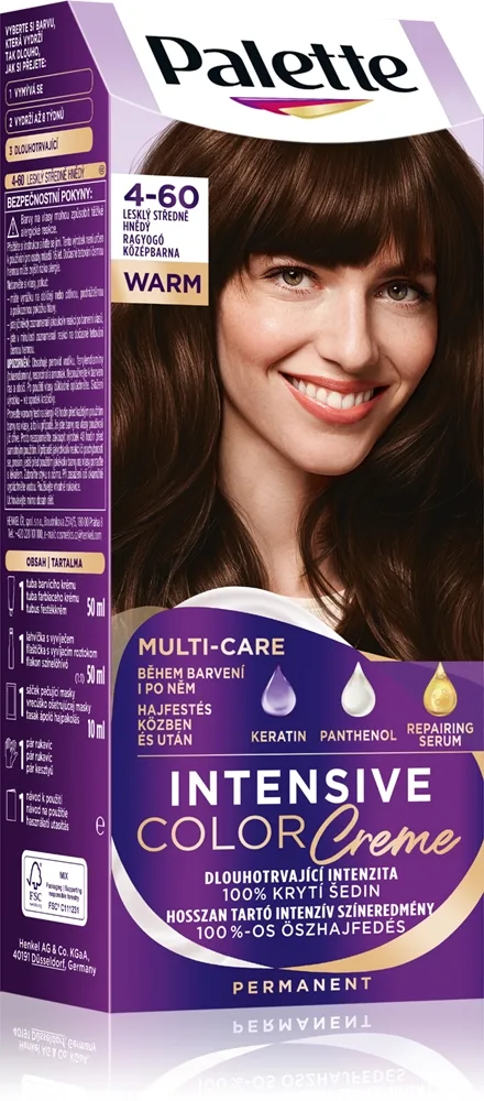Schwarzkopf Palette Intensive Color Creme kestohiusväri sävy 4-60 Radiant Medium Brown 1 kpl
