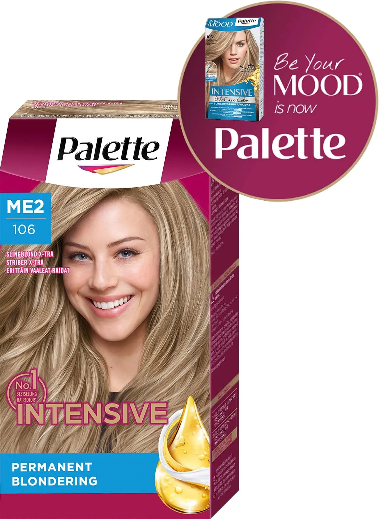 Palette Intensive Creme Coloration ME2 Slingblond X-tra