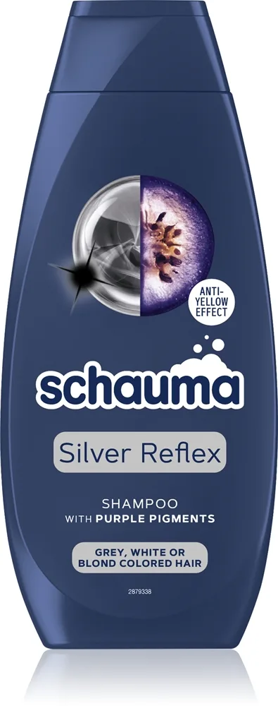 Schwarzkopf Schauma Silver Reflex Shampoo der neutraliserer kobbertoner til afbleget, køligt lyst hår 400 ml